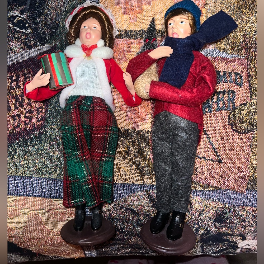 vintage christmas caroler figures